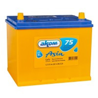 Аккумулятор автомобильный АКОМ ASIA EFB 75R 750 А обр. пол. 75 Ач